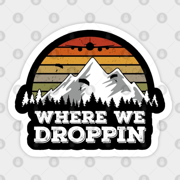 Where We Droppin, Gift Idea for Video Game Players Sticker by Zen Cosmos Official